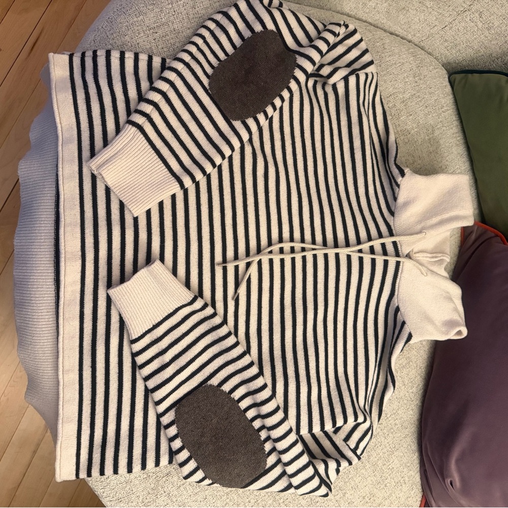 Striped Black and White Women's Hoodie